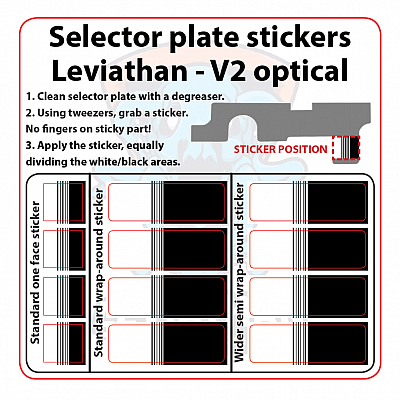 Selector plate stickers for Leviathan - V2 optical & Scylla - V2