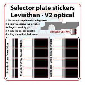 Selector plate stickers for Leviathan - V2 optical & Scylla - V2